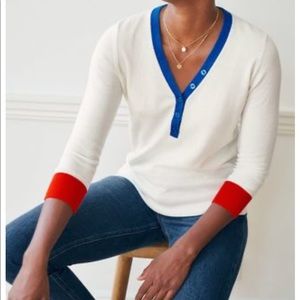 Boden sweater tee♥️🤍💙